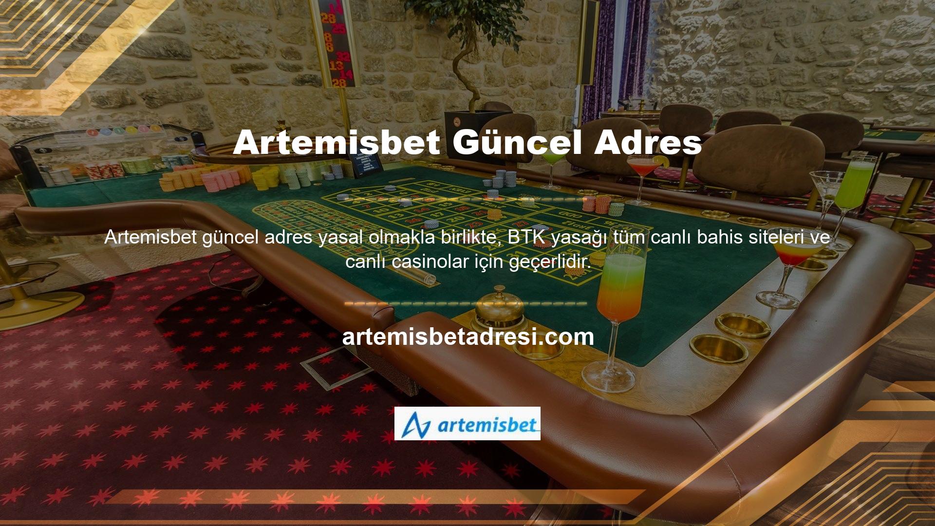 Artemisbet adres sayfası giriş adresini ilk günden güncelleyerek bu sorunu çözmektedir